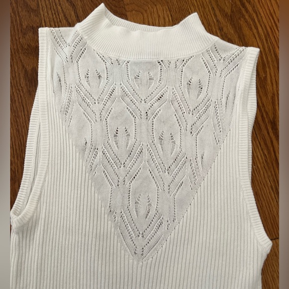 Free People White Knit Body Suit, Size XS - Picture 2 of 3